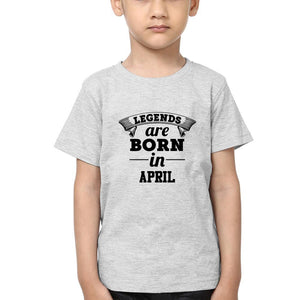 Legends are Born in April Half Sleeves T-Shirt for Boy-KidsFashionVilla