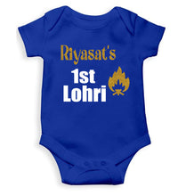 Load image into Gallery viewer, Custom Baby Name First Lohri Rompers for Baby Girl- KidsFashionVilla

