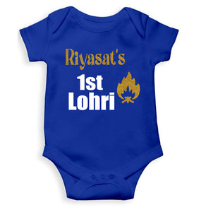 Custom Baby Name First Lohri Rompers for Baby Girl- KidsFashionVilla