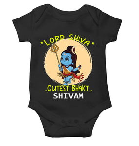 Custom Name Cutest Bhakt Mahashivratri Rompers for Baby Boy- KidsFashionVilla