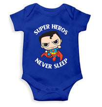 Load image into Gallery viewer, Super Heros Never Sleeps Rompers for Baby Boy- KidsFashionVilla
