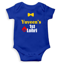 Load image into Gallery viewer, Custom Baby Name First Lohri Rompers for Baby Boy- KidsFashionVilla
