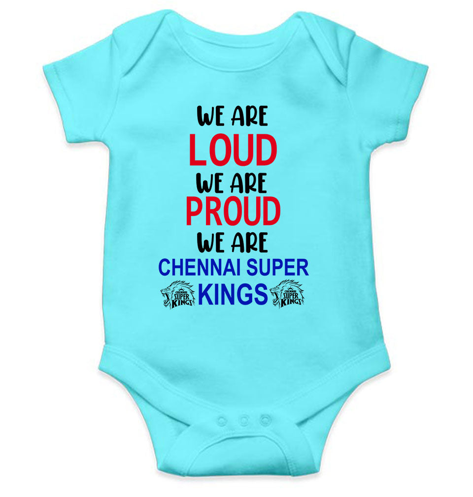 IPL We Are Loud CSK Chennai Super Kings Rompers for Baby Boy- KidsFashionVilla