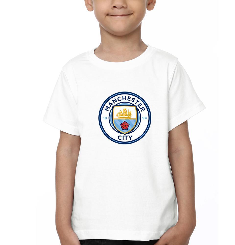 Manchester City Half Sleeves T-Shirt for Boy-KidsFashionVilla