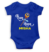 Load image into Gallery viewer, Custom Name Om Namah Shivay Mahashivratri Rompers for Baby Girl- KidsFashionVilla
