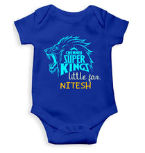 Load image into Gallery viewer, Custom Name IPL CSK Chennai Super Kings Little Fan Rompers for Baby Boy- KidsFashionVilla
