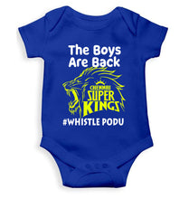 Load image into Gallery viewer, The Boys Are Back Whistle Podu IPL CSK Chennai Super Kings Rompers for Baby Boy- KidsFashionVilla
