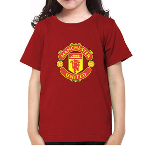 Manchester United Half Sleeves T-Shirt For Girls -KidsFashionVilla