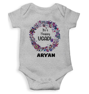 Custom Name Its Happy Ugadi Rompers for Baby Boy- KidsFashionVilla