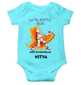 Custom Name IPL Fever Rompers for Baby Girl- KidsFashionVilla