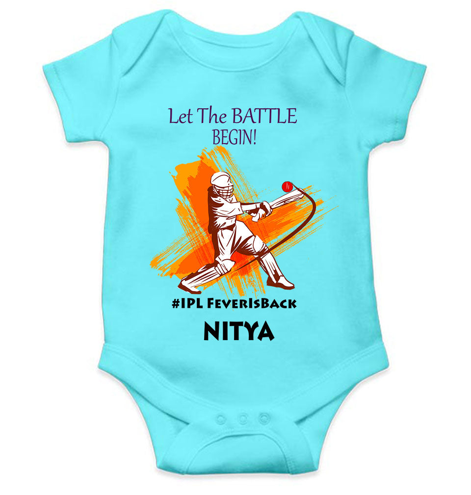 Custom Name IPL Fever Rompers for Baby Girl- KidsFashionVilla