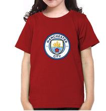 Load image into Gallery viewer, Manchester City Half Sleeves T-Shirt For Girls -KidsFashionVilla
