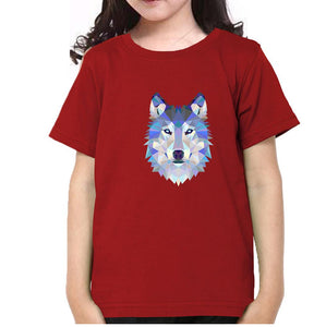 Wolf Half Sleeves T-Shirt For Girls -KidsFashionVilla