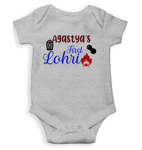 Custom Baby Name First Lohri Rompers for Baby Girl- KidsFashionVilla