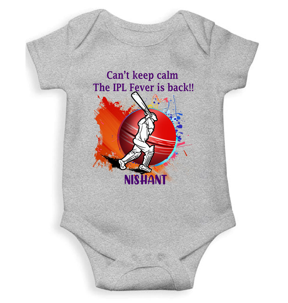 Custom Name Can Not Keep Calm IPL Rompers for Baby Boy- KidsFashionVilla