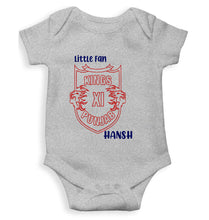 Load image into Gallery viewer, Custom Name IPL PBKS Punjab Super Kings Little Fan Rompers for Baby Boy- KidsFashionVilla

