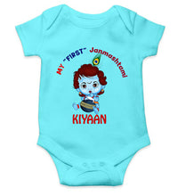 Load image into Gallery viewer, Custom Name First Janmashtami Rompers for Baby Boy- KidsFashionVilla

