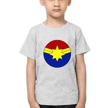 Load image into Gallery viewer, Captain Marvel Logo Half Sleeves T-Shirt for Boy-KidsFashionVilla
