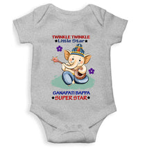 Load image into Gallery viewer, Twinkle Twinkle Little Star Ganpati Bappa Superstar Ganesh Chaturthi Rompers for Baby Boy- KidsFashionVilla
