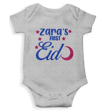 Load image into Gallery viewer, 1st Eid Custom Name Rompers for Baby Girl- KidsFashionVilla
