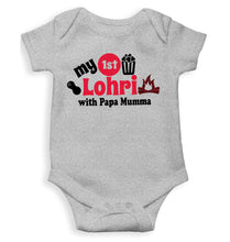 Load image into Gallery viewer, First Lohri With Papa Mumma Rompers for Baby Boy- KidsFashionVilla

