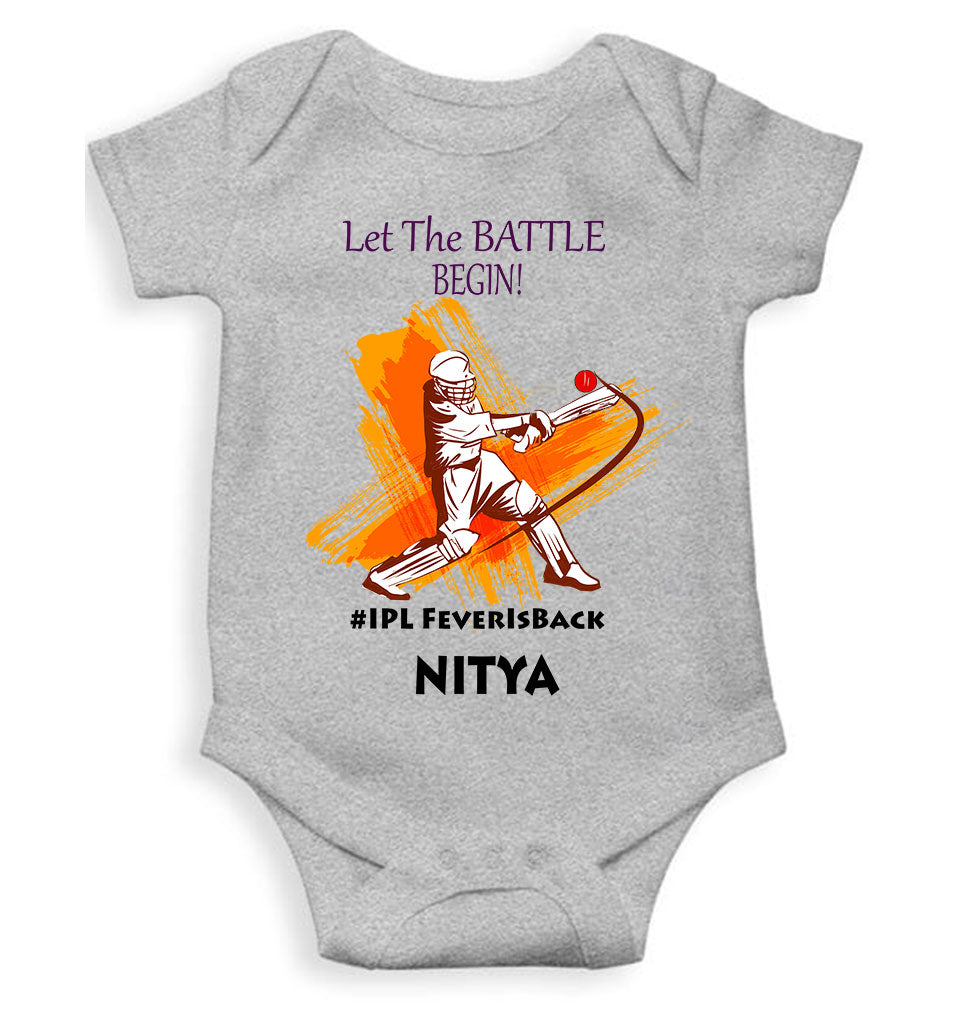 Custom Name IPL Fever Rompers for Baby Girl- KidsFashionVilla