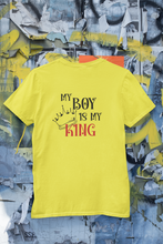 Load image into Gallery viewer, My Boy Is My King Mother And Son Yellow Matching T-Shirt- KidsFashionVilla
