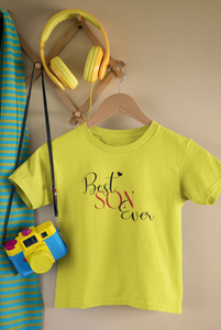Best Mom Ever Mother And Son Yellow Matching T-Shirt- KidsFashionVilla