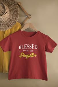 Blessed To Be Her Dad Father and Daughter Red Matching T-Shirt- KidsFashionVilla