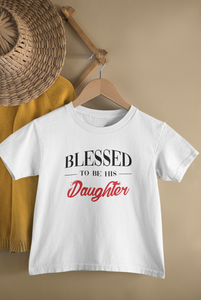 Blessed To Be Her Dad Father and Daughter White Matching T-Shirt- KidsFashionVilla