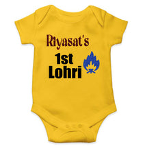 Load image into Gallery viewer, Custom Baby Name First Lohri Rompers for Baby Girl- KidsFashionVilla
