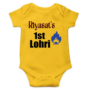 Custom Baby Name First Lohri Rompers for Baby Girl- KidsFashionVilla