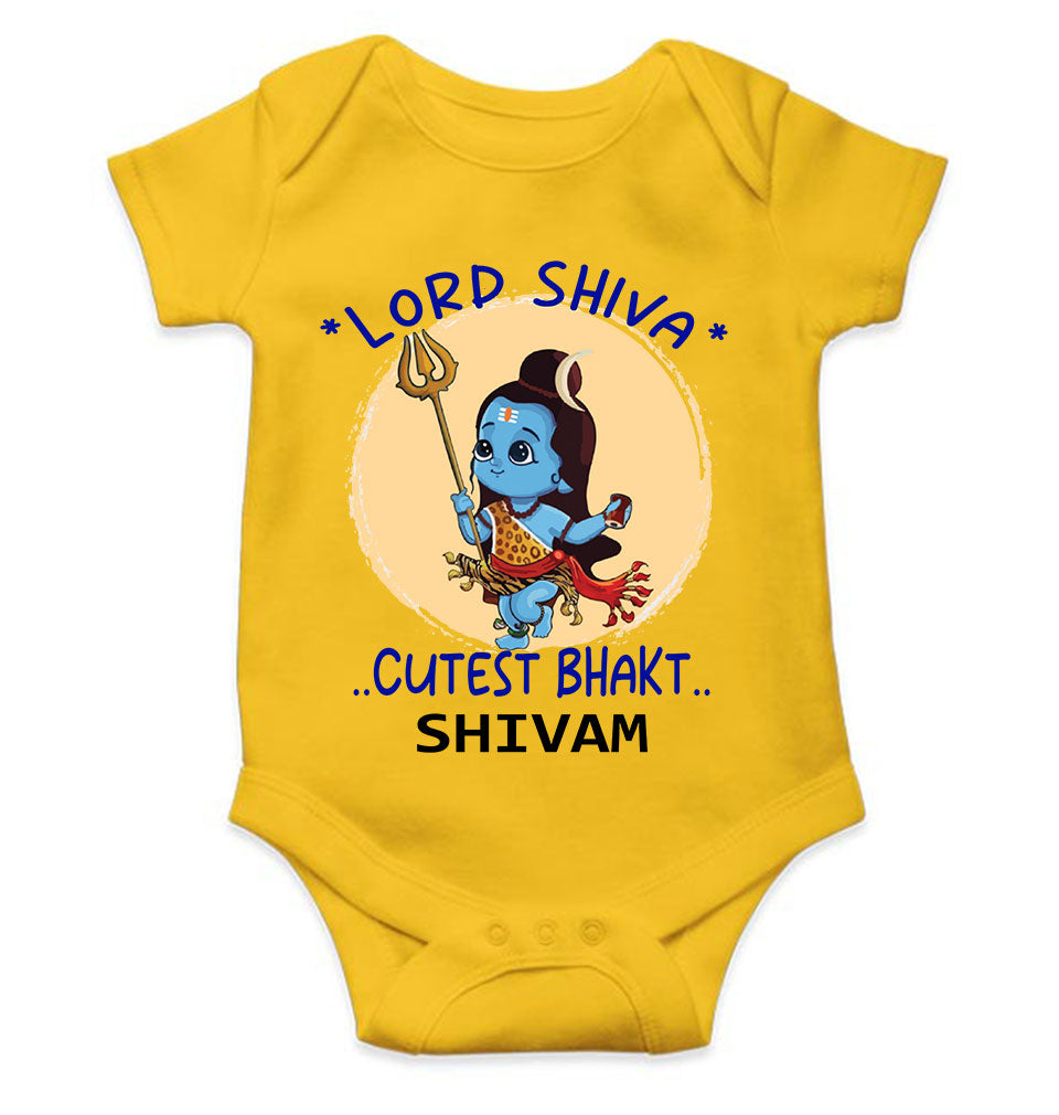 Custom Name Cutest Bhakt Mahashivratri Rompers for Baby Boy- KidsFashionVilla