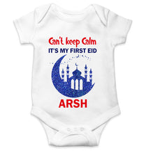 Load image into Gallery viewer, Custom Name Cant Keep Calm My First Eid Rompers for Baby Boy- KidsFashionVilla
