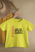 Load image into Gallery viewer, Cool Like My Dad Father and Daughter Yellow Matching T-Shirt- KidsFashionVilla

