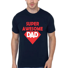 Load image into Gallery viewer, Super Awesome Dad Super Awesome Kid Father and Daughter Matching T-Shirt- KidsFashionVilla
