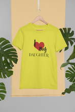 Load image into Gallery viewer, I Love My Dad Father and Daughter Yellow Matching T-Shirt- KidsFashionVilla
