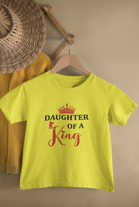 Daddy Of A Princess Father and Daughter Yellow Matching T-Shirt- KidsFashionVilla