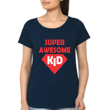 Load image into Gallery viewer, Super Awesome Dad Super Awesome Kid Father and Daughter Matching T-Shirt- KidsFashionVilla

