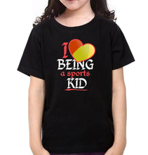 Load image into Gallery viewer, I Love Being A Sports Mom I Love Being A Sports Kid Mother and Daughter Matching T-Shirt- KidsFashionVilla
