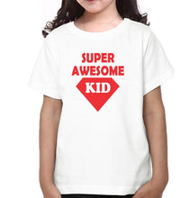 Load image into Gallery viewer, Super Awesome Mom Super Awesome Kid Mother and Daughter Matching T-Shirt- KidsFashionVilla
