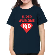 Load image into Gallery viewer, Super Awesome Dad Super Awesome Kid Father and Daughter Matching T-Shirt- KidsFashionVilla
