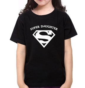 Super Dad Super Daughter Father and Daughter Matching T-Shirt- KidsFashionVilla