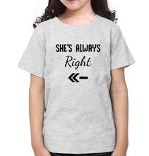 Load image into Gallery viewer, Sarcastic Right Sister-Sister Kids Half Sleeves T-Shirts -KidsFashionVilla
