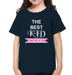 The Best Mom In The World The Best Kid In The World Mother and Daughter Matching T-Shirt- KidsFashionVilla