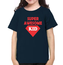 Load image into Gallery viewer, Super Awesome Mom &amp; Super Awesome Kid Mother and Daughter Matching T-Shirt- KidsFashionVilla
