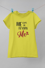 Load image into Gallery viewer, He Got It From Me Mother And Son Yellow Matching T-Shirt- KidsFashionVilla
