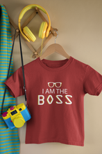 Load image into Gallery viewer, I Am The Boss Father and Daughter Red Matching T-Shirt- KidsFashionVilla
