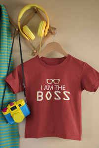 I Am The Boss Father and Daughter Red Matching T-Shirt- KidsFashionVilla