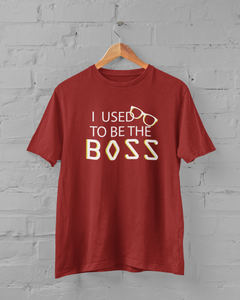 I Am The Boss Father and Daughter Red Matching T-Shirt- KidsFashionVilla